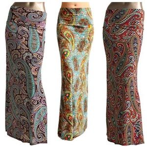 AZULES Boho Maxi Skirt